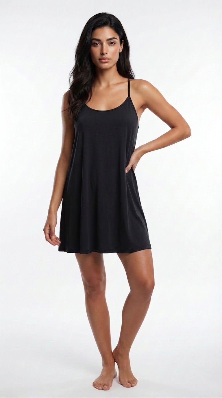 Racerback nightgown, back view