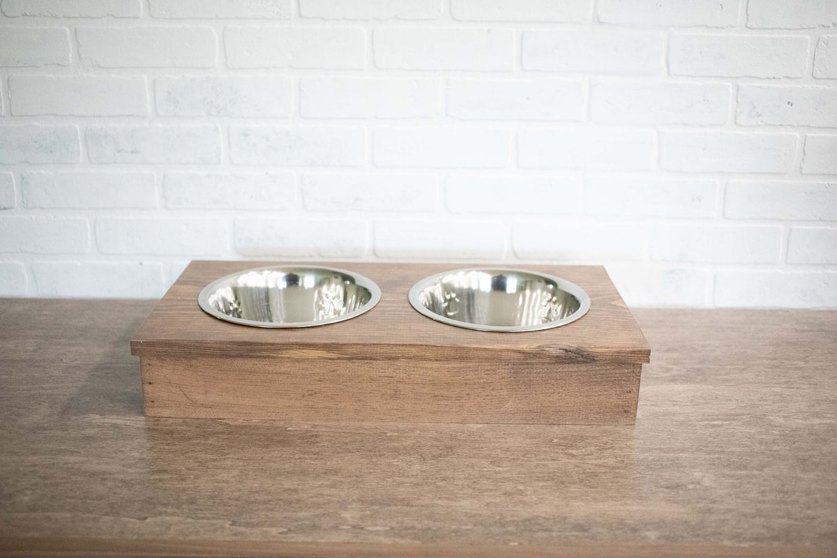 Wooden Dog Feeder