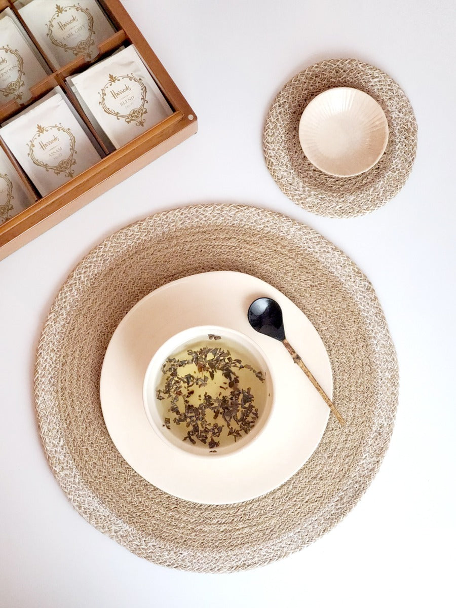 Jute Coasters, Set of Four