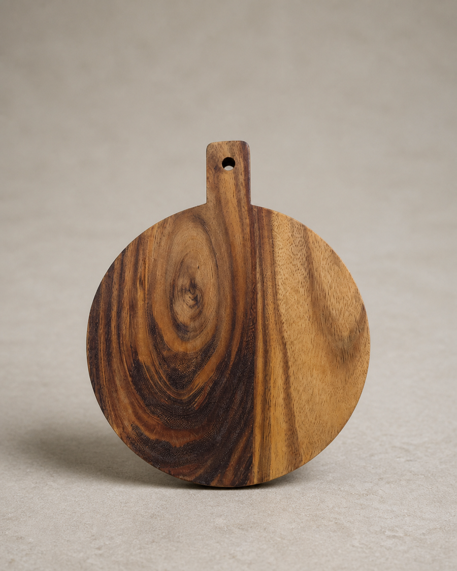 Albizia Serving Board, Round