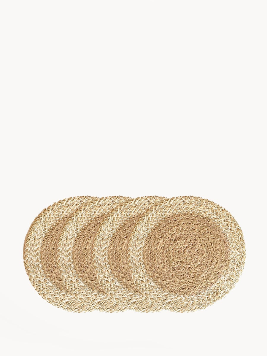 Jute Coasters, Set of Four