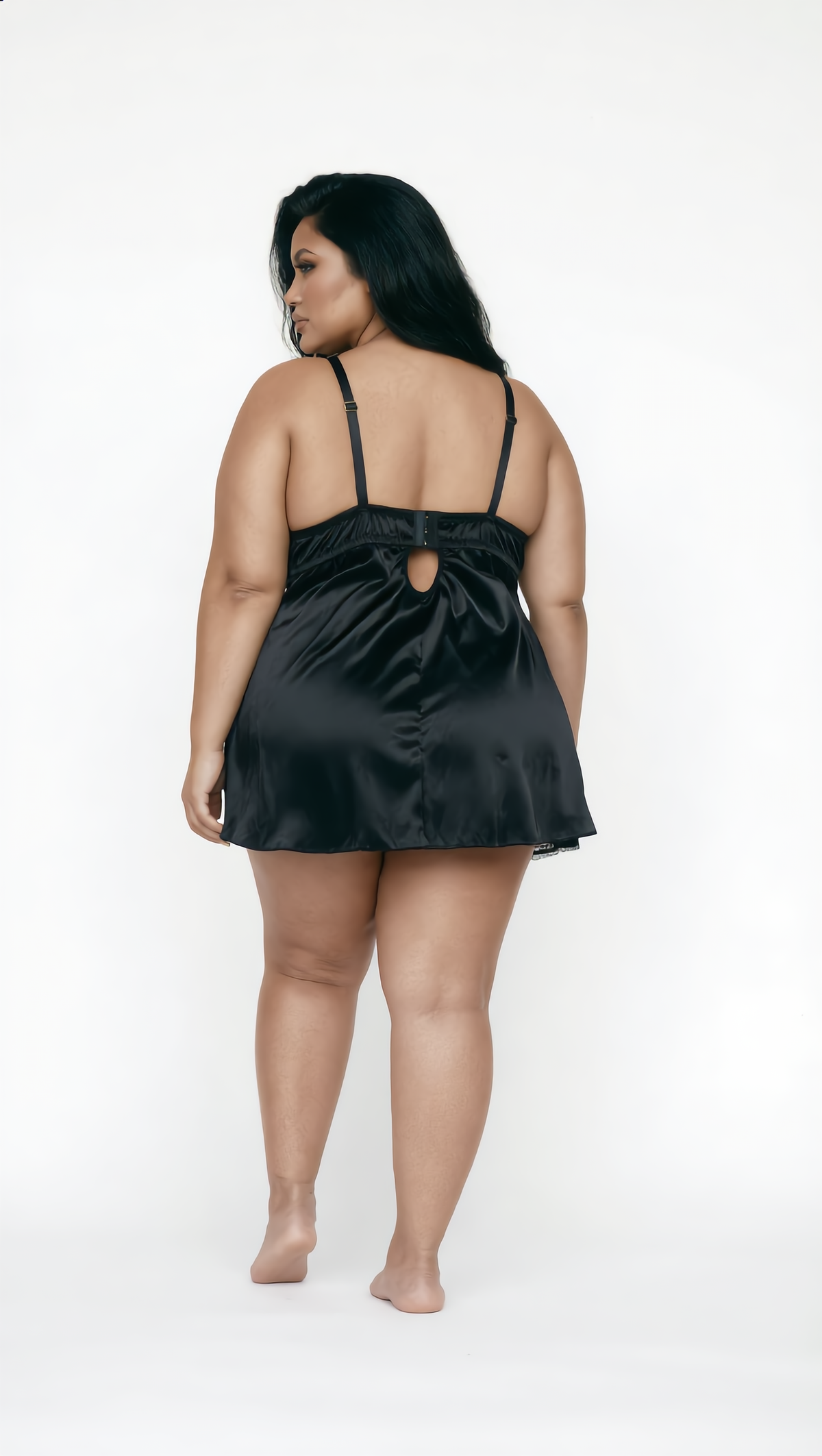 Katherine satin babydoll, further view
