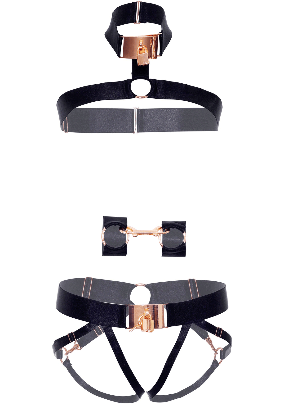 Under Lock n Key harness set in black