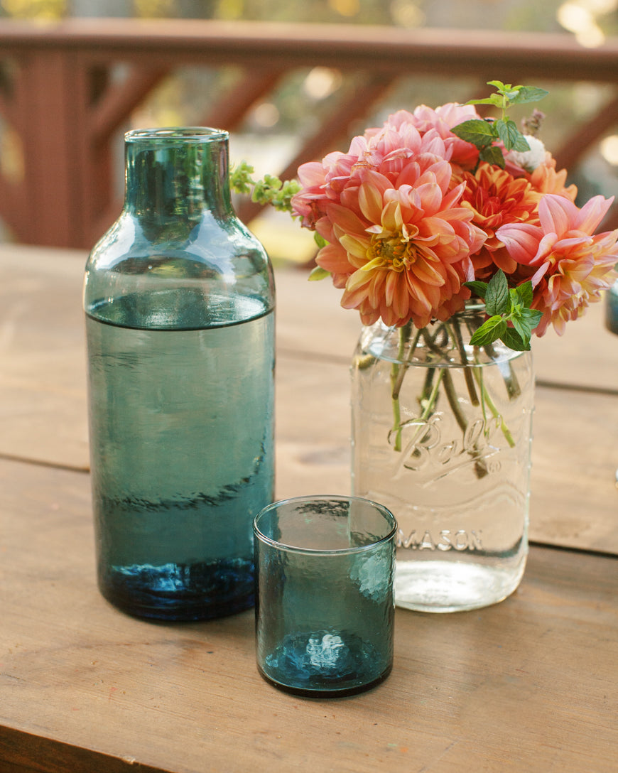 Hammered Glass Carafe