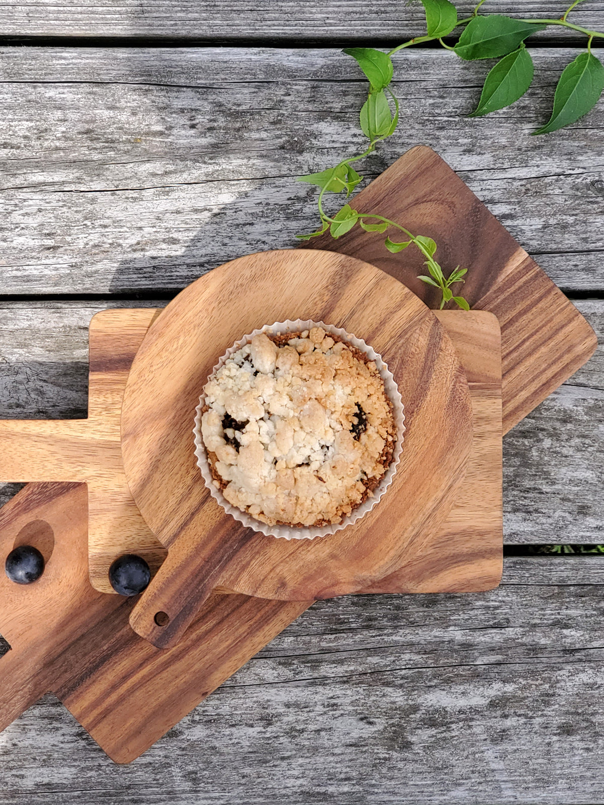 Albizia Serving Board, Round