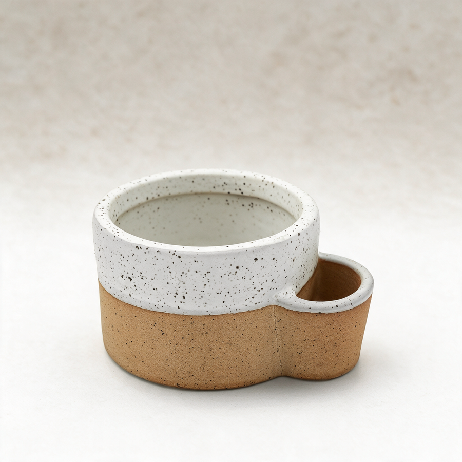 Ceramic Bowl, Terracotta — restaged on warm grey studio seamless