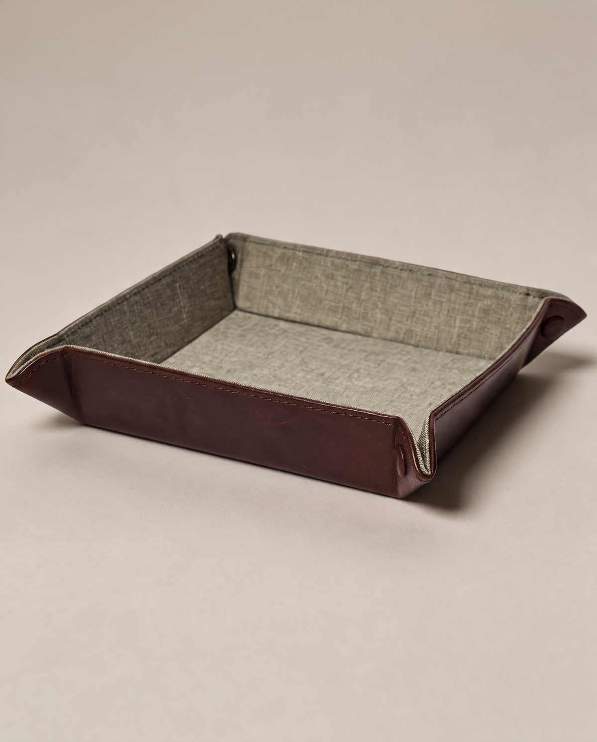 Foldable Leather Valet Tray