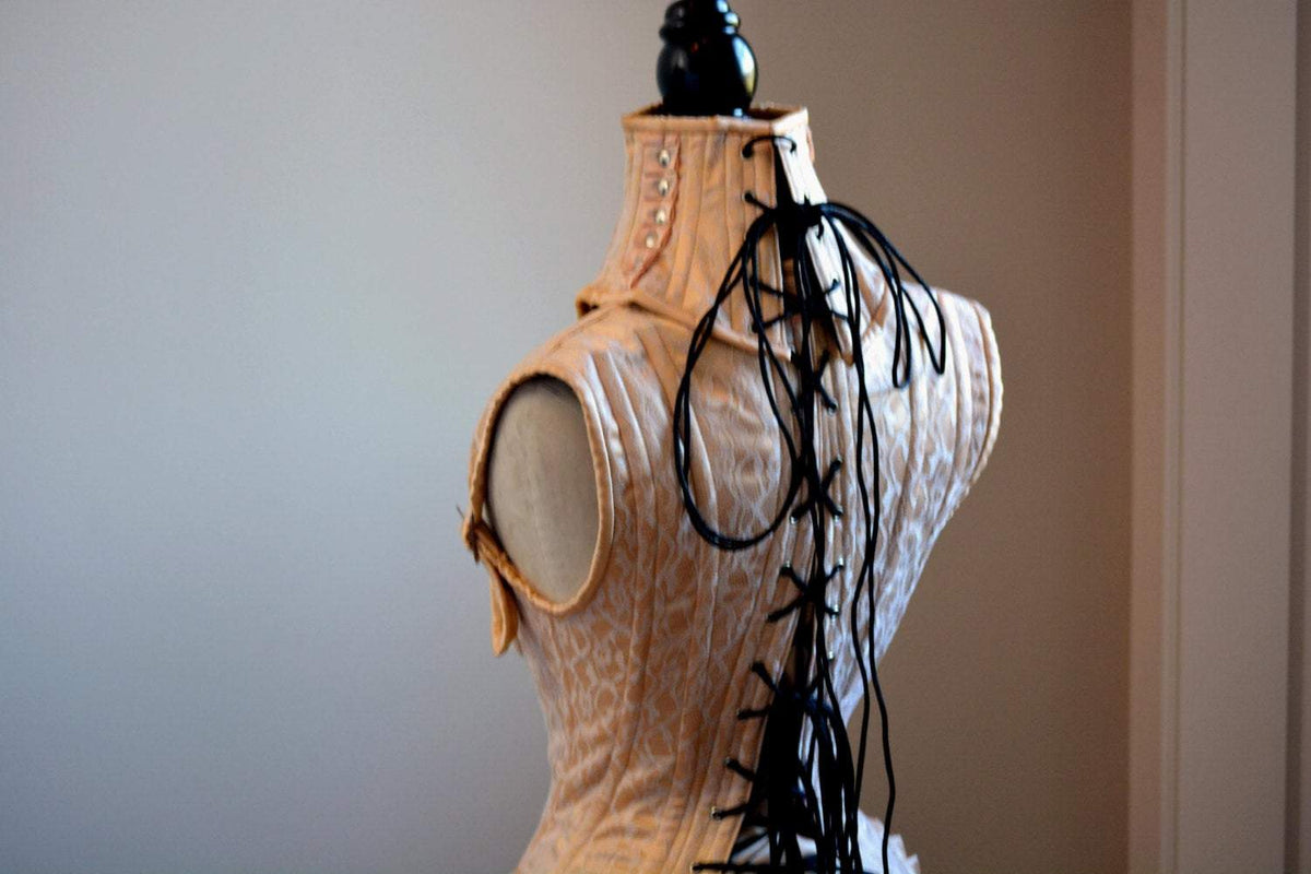 Gothic and steampunk corset vest set, further detail